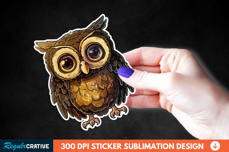4th Of July Cute Owl Sticker Clipart Sublimation Regulrcrative 