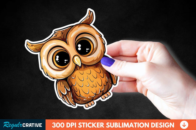 4th Of July Cute Owl Sticker Clipart Sublimation Regulrcrative 