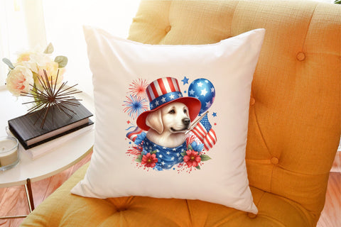 4th of July Dog Clipart Sublimation designartist 