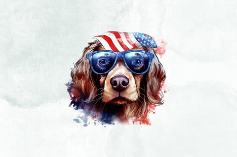 4th of July Dogs Watercolor Sublimation Bundle Sublimation Designangry 