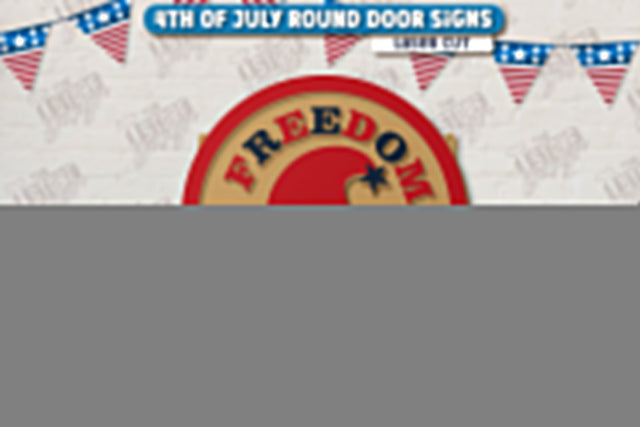 4th of July Door Sign Laser Cut | Patriotic Sign | Independence Day | Red White and Blue | Welcome Sign | CNC File SVG The T Store Design 