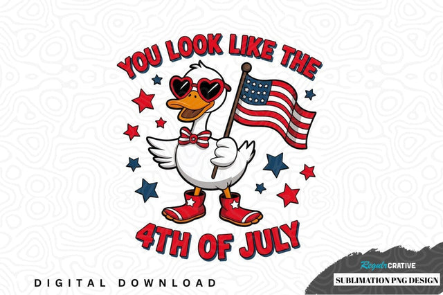 4th of july duck sublimation png design Sublimation Regulrcrative 