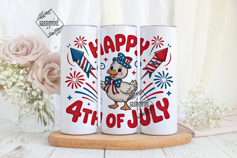4th of July Duckling 20oz Tumbler Sublimation sassyprint 