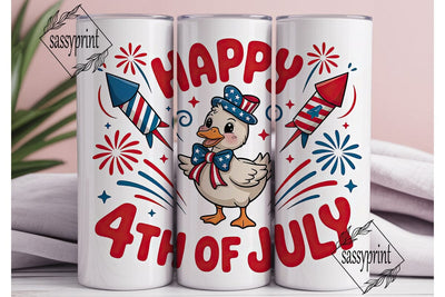 4th of July Duckling 20oz Tumbler Sublimation sassyprint 