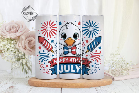 4th of July Duckling 20oz Tumbler Sublimation sassyprint 