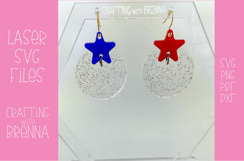 4th of July Earring Laser SVG File SVG Crafting With Brenna 