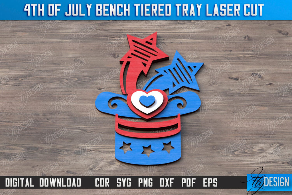 4th of July Element Laser Cut | Patriotic Sign | Independence Day | Red ...