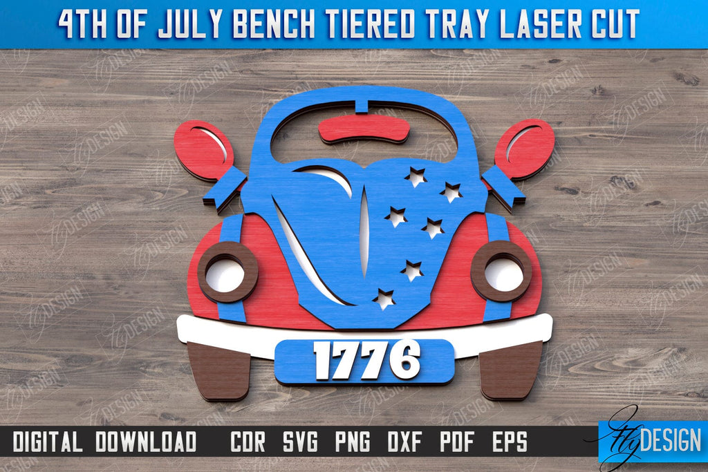 4th of July Element Laser Cut | Patriotic Sign | Independence Day | Red ...