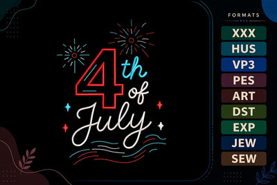 4th of July Embroidery Design | Patriotic Independence Day Fireworks Embroidery/Applique DESIGNS sg embroidery 