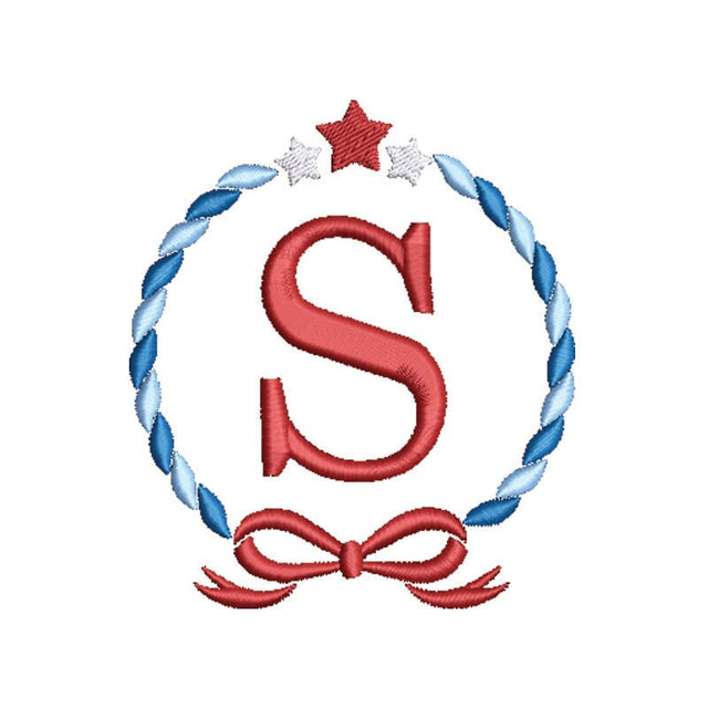 4th of July Embroidery Monogram Frame SVG Creatively Embroidery 