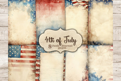 4th of July Ephemera | Independence Day Scrapbook Paper SVG GlamArtZhanna 