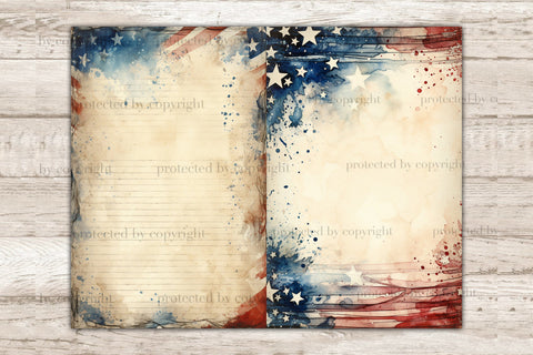 4th of July Ephemera | Independence Day Scrapbook Paper SVG GlamArtZhanna 
