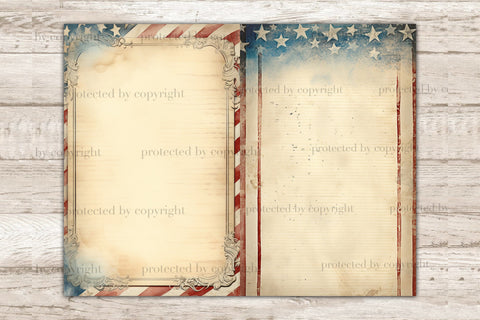 4th of July Ephemera | Independence Day Scrapbook Paper SVG GlamArtZhanna 