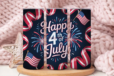 4th of July Fireworks 20oz Tumbler Wrap Sublimation DesignSVG 