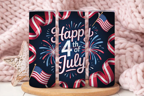 4th of July Fireworks 20oz Tumbler Wrap Sublimation DesignSVG 