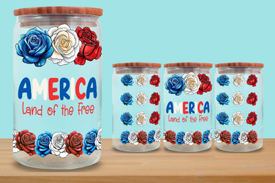 4th of July Glass Can Wrap 16 oz SVG zafrans studio 