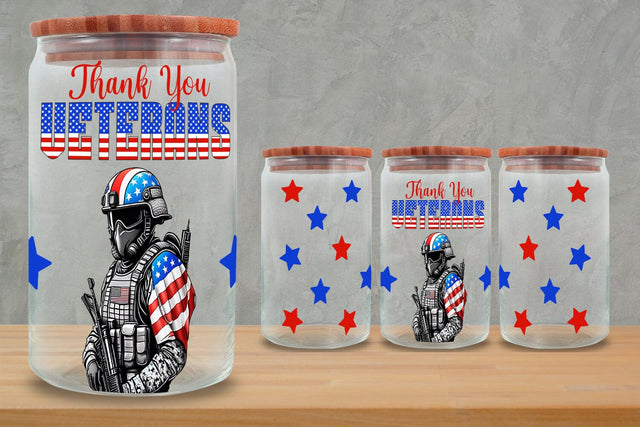 4th of july Glass Can Wrap 16oz, Glass Can Wrap 16oz Sublimation zafrans studio 