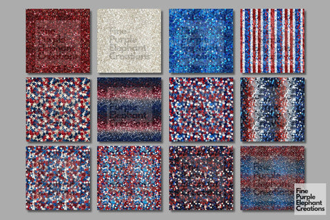 4th of July Glitter Digital Paper - Textured American Independence Digital Pattern Fine Purple Elephant Creations 