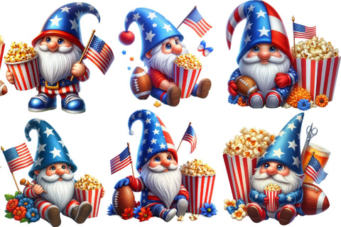 4th of July Gnome Clipart Sublimation Rupkotha 