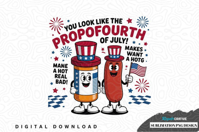 4th of july hot dog and pill sublimation png design Sublimation Regulrcrative 