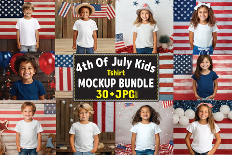4th of july Kids Tshirt Mockup Bundle 1 Mock Up Photo Craftlabsvg24 