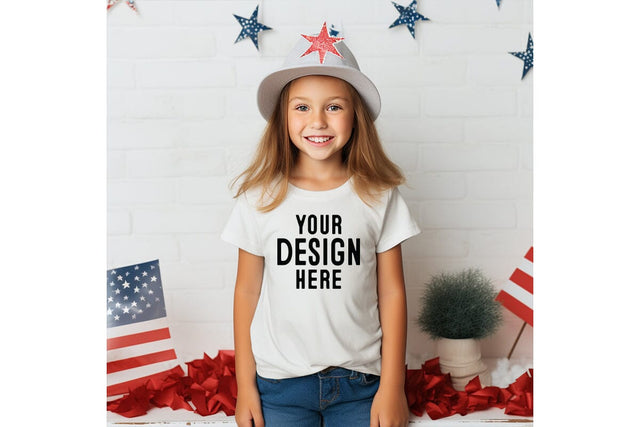 4th of july Kids Tshirt Mockup-Patriotic Mock Up Photo Craftlabsvg24 
