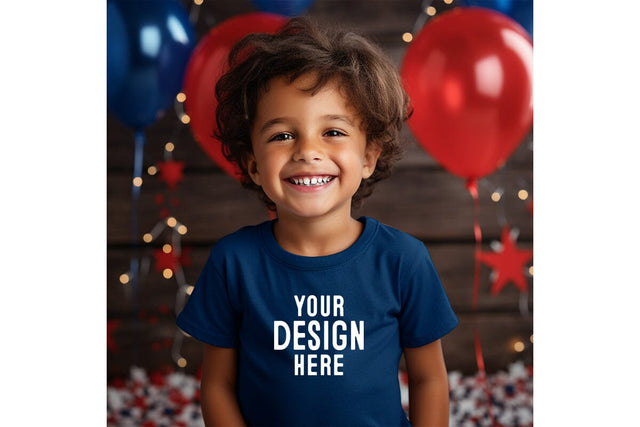 4th of July Kids Tshirt Mockup-Patriotic Mock Up Photo Craftlabsvg24 