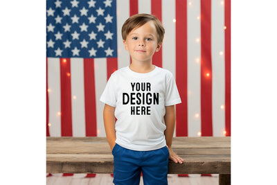 4th of july Kids Tshirt Mockup-Patriotic Mock Up Photo Craftlabsvg24 