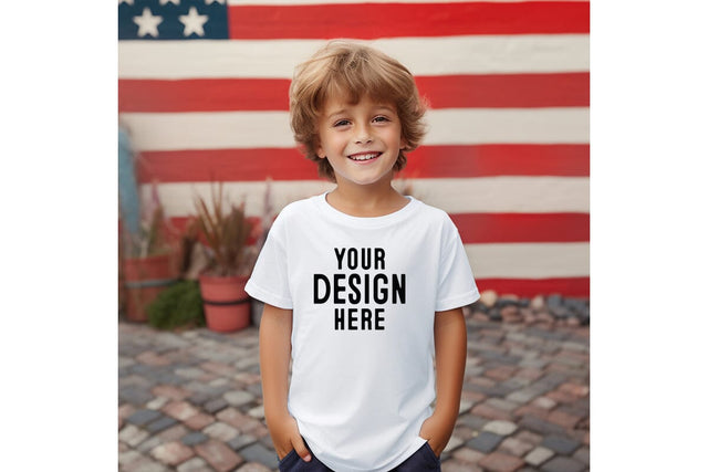 4th of july Kids Tshirt Mockup-Patriotic Mock Up Photo Craftlabsvg24 