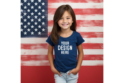 4th of july Kids Tshirt Mockup-Patriotic SVG Craftlabsvg24 