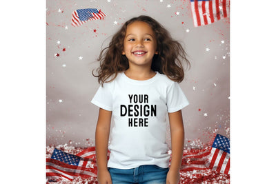 4th of july Kids Tshirt Mockup-Patriotic SVG Craftlabsvg24 