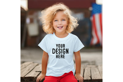4th of july Kids Tshirt Mockup-Patriotic SVG Craftlabsvg24 