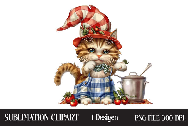 4th of July kitchen Cat png ,Illustrator Clipart,Quotes and Sayings,Food & Drink,On Sale, Print & Cut Sublimation Newmockups 