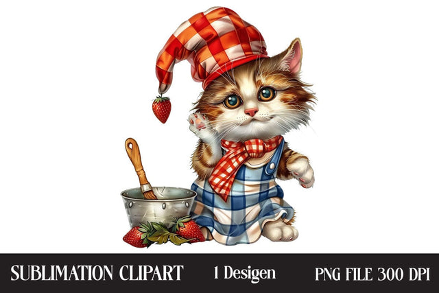 4th of July kitchen Cat png ,Illustrator Clipart,Quotes and Sayings,Food & Drink,On Sale, Print & Cut Sublimation Newmockups 