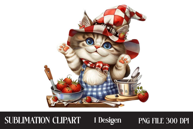 4th of July kitchen Cat png ,Illustrator Clipart,Quotes and Sayings,Food & Drink,On Sale, Print & Cut Sublimation Newmockups 