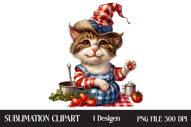 4th of July kitchen Cat png ,Illustrator Clipart,Quotes and Sayings,Food & Drink,On Sale, Print & Cut Sublimation Newmockups 