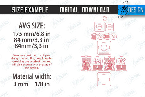 4th of July Lantern Laser Cut Bundle | Patriotic Design | 3D Lantern | Independence Day | CNC File SVG Fly Design 