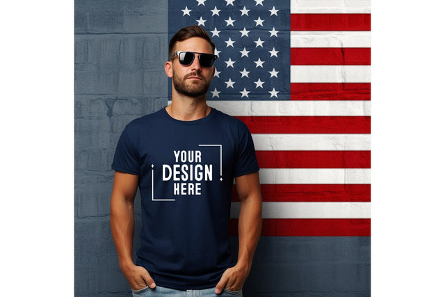 4th of july Man Tshirt Mockup-Patriotic Mock Up Photo Craftlabsvg24 