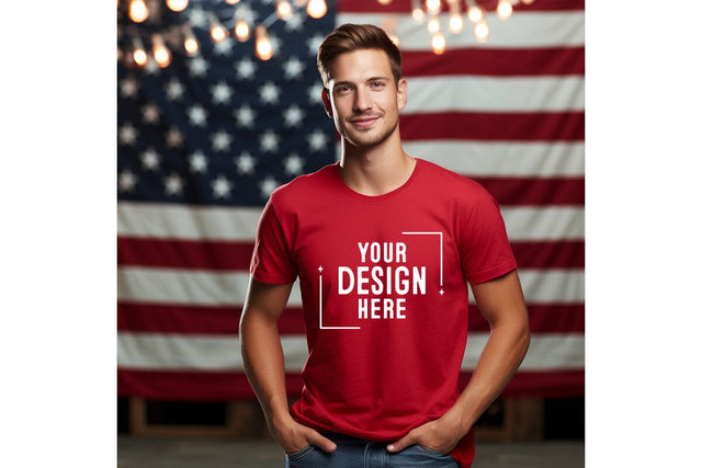 4th of july Man Tshirt Mockup-Patriotic Mock Up Photo Craftlabsvg24 