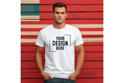 4th of july Man Tshirt Mockup-Patriotic Mock Up Photo Craftlabsvg24 