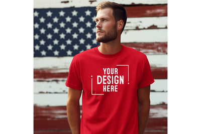 4th of july Man Tshirt Mockup-Patriotic Mock Up Photo Craftlabsvg24 
