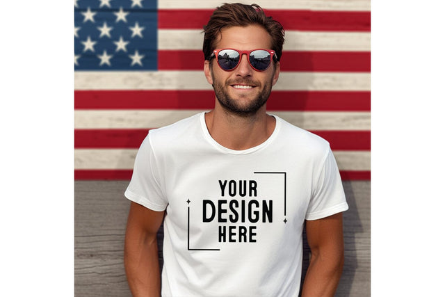 4th of july Man Tshirt Mockup-Patriotic Mock Up Photo Craftlabsvg24 