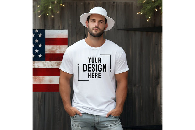 4th of july Man Tshirt Mockup-Patriotic Mock Up Photo Craftlabsvg24 