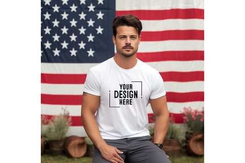4th of july Man-Woman Tshirt Mockup Bundle 1 Mock Up Photo Craftlabsvg24 