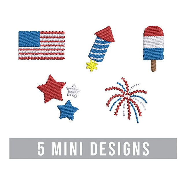 4th of July Mini Embroidery Design Bundle Embroidery/Applique DESIGNS Creatively Embroidery 