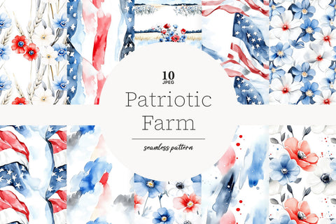 4th of July Paper Pattern | Patriotic Seamless Background Digital Pattern GlamArtZhanna 