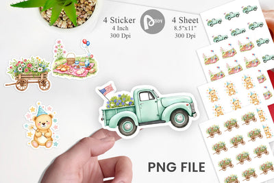 4th of July Parade Sticker Sublimation artnoy 