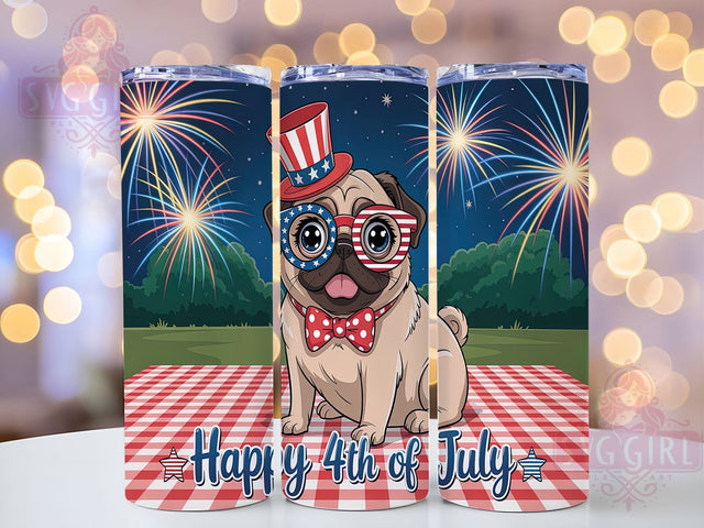 4th of July Patriotic Dog Fireworks USA Tumbler, Patriotic Dog Tumbler, Fireworks Sublimation, Independence Day Tumbler, American Flag Dog, Dog Lover 4th July, USA Tumbler Design Sublimation SvggirlplusArt 