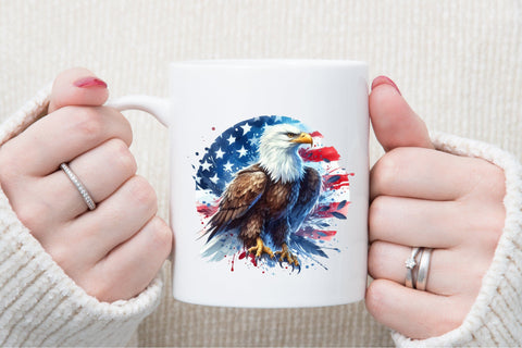4th of july Patriotic Eagle Clipart Sublimation designartist 