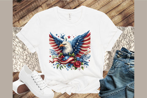 4th of july Patriotic Eagle Clipart Sublimation designartist 